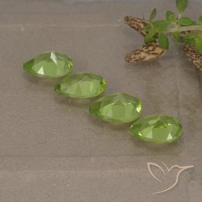 Peridot Gemstones in 7 x 5 mm (calibrated) Size for Sale, Peridot Stones in Medium Green Color