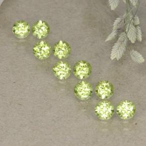 hellgrün Peridot Edelstein - 0.1ct Rund Facettenschliff (ID: 498236)