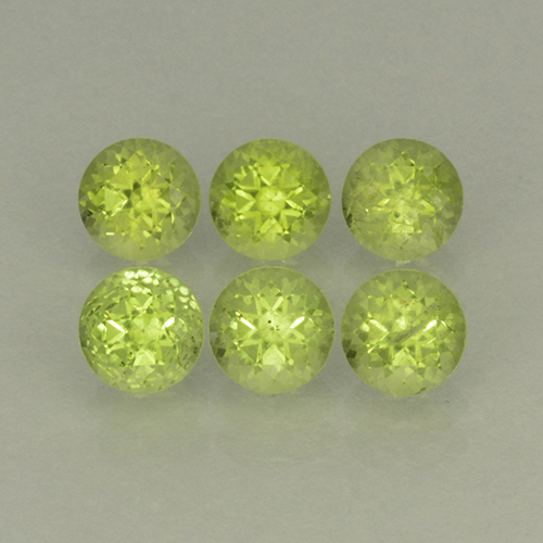 Medium Green Хризолит Камень - 0.3ct Круглая Фасетная Огранка (ID: 499801)
