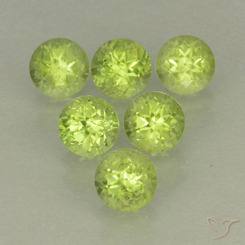 Péridot rond de 1,82 ct, 4 mm de Chine, Photo A