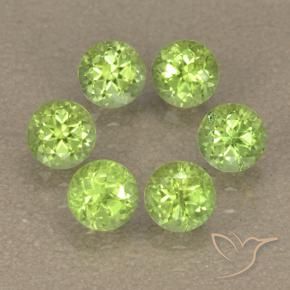 1.83 ctw Green Peridot Stones, Natural Peridot in Round Facet Shape for Sale