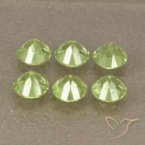 Peridot Gemstones in 4 mm (calibrated) Size for Sale, Peridot Stones in Light Green Color