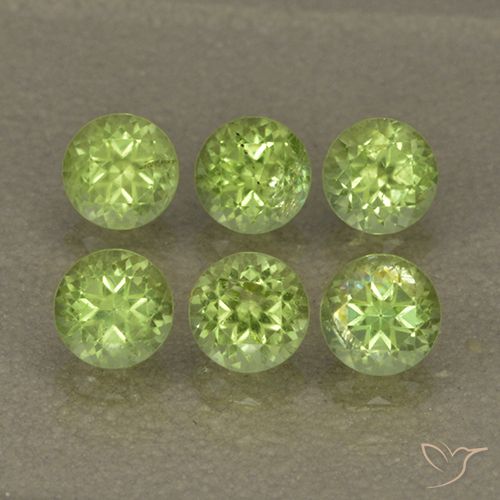 Light Green Peridot Gem - 0.3ct Round Facet (ID: 499984)