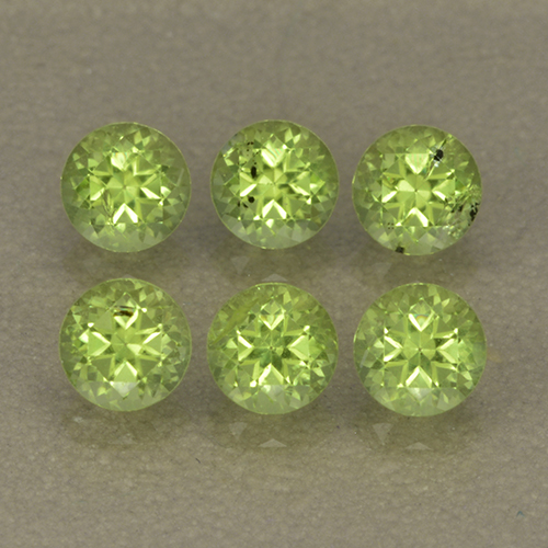 Medium Green Хризолит Камень - 0.3ct Круглая Фасетная Огранка (ID: 499989)