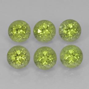 Light Lively Green Хризолит Камень - 0.3ct Круглая Фасетная Огранка (ID: 500151)