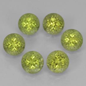 Ярко-зеленый Хризолит Камень - 0.3ct Круглая Фасетная Огранка (ID: 500152)