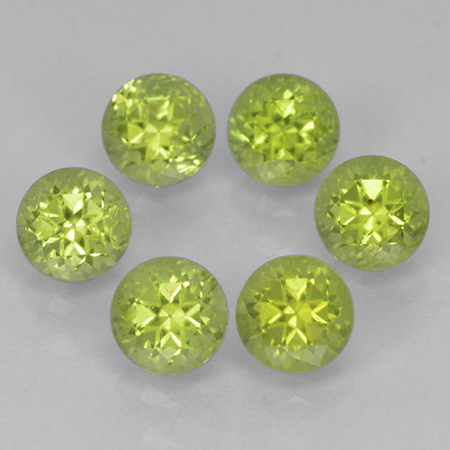 Verde medio Peridoto Gema - 0.3ct Faceta Redonda (ID: 500157)