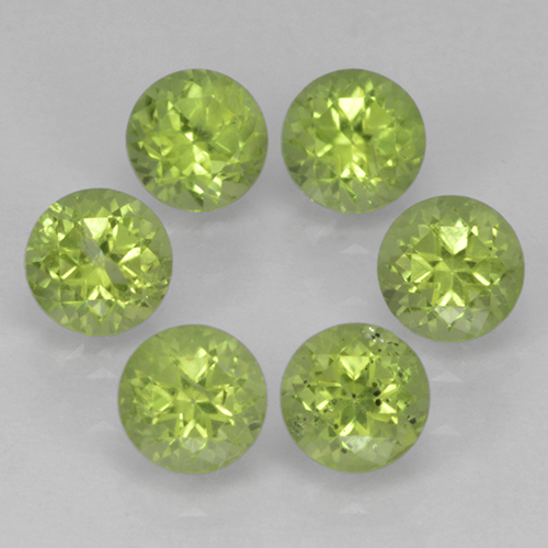 Light Lively Green Peridot Edelstein - 0.3ct Rund Facettenschliff (ID: 500288)
