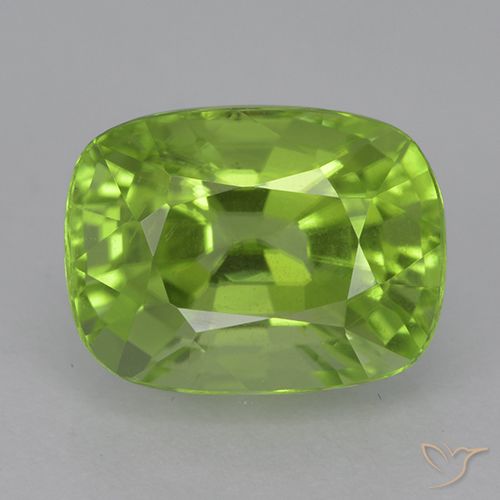 2.09ct Natural Lively Green Peridot, Cushion, VVS-VS
