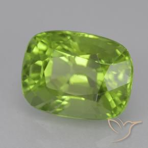 2.09 ct Green Peridot Stone, Natural Peridot in Cushion-Cut Shape for Sale
