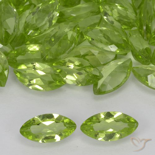 0.36ct Natural Lively Green Peridot, Marquise, VVS-VS
