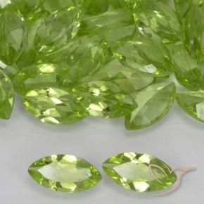 47.02 ctw Green Peridot Stones, Natural Peridot in Marquise Facet Shape for Sale