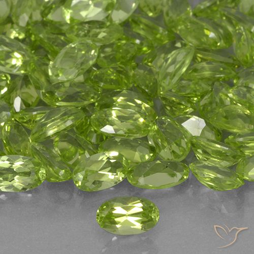 0.51 ct Oval Cut Peridot, 5.1 x 3.1 mm From China, Photo A