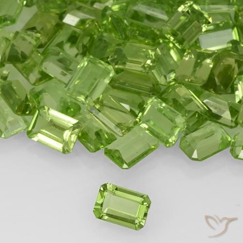 104.83 ctw Green Peridot Stones, Natural Peridot in Octagon Step Cut Shape for Sale