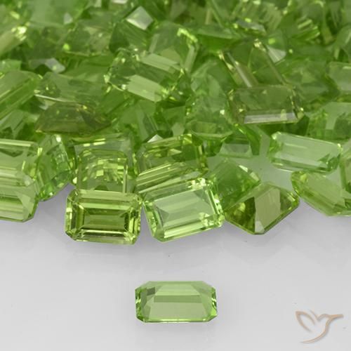Peridot Gemstones in 6.1 x 4.2 mm Size for Sale, Peridot Stones in Medium Green Color