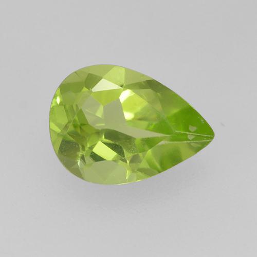Medium Green Peridoto Gem - 0.7ct Sfaccettatura a pera (ID: 521680)