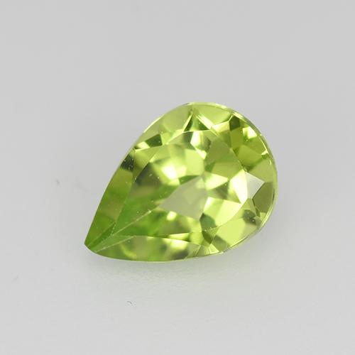 Medium Green Peridot Gem - 0.7ct Pear Facet (ID: 522498)