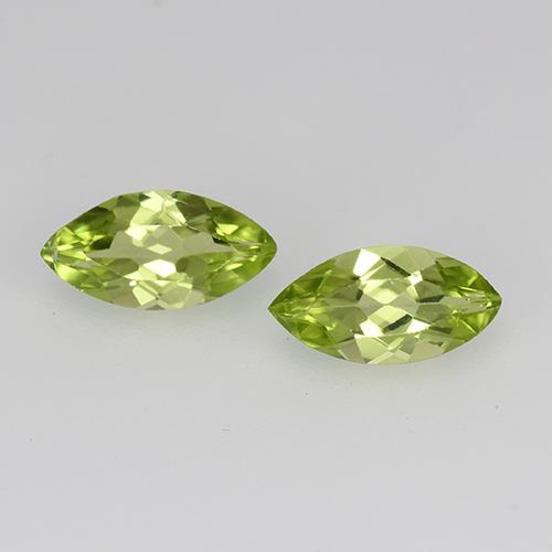 Light Green Peridot Gem - 0.4ct Marquise Facet (ID: 524255)