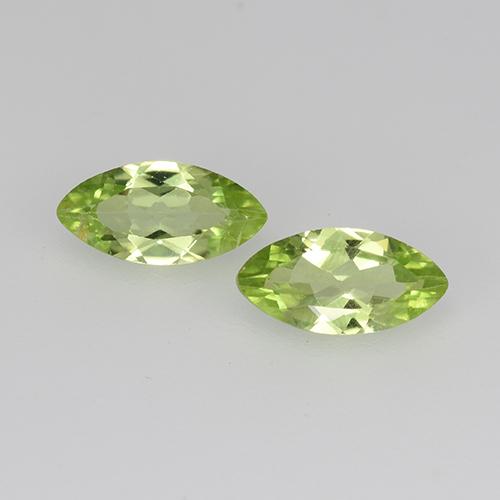Vert vif et léger Péridot gemme - 0.4ct Marquise facette (ID: 524256)