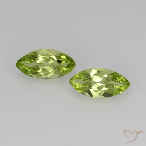 0.70ctw Natural Light Lively Green Peridot, Marquise, VS