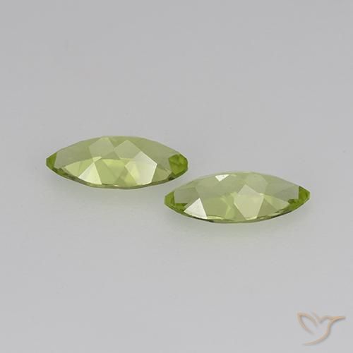 Peridot Gemstones in 6.9 x 3.4 mm Size for Sale, Peridot Stones in Light Lively Green Color