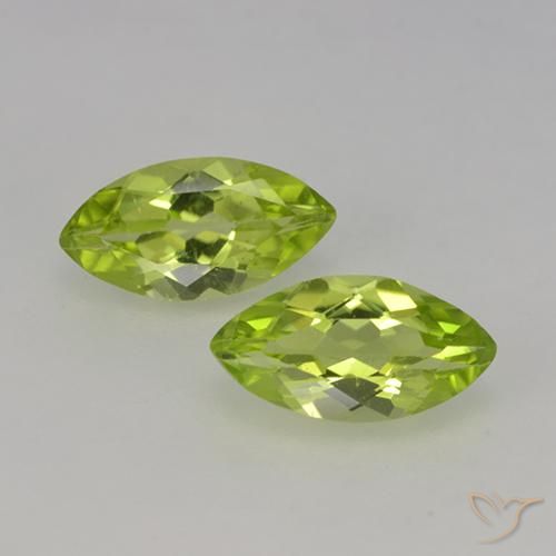 Lively Yellowish Green Peridoto Gem - 0.4ct Marquise sfaccettato (ID: 524263)