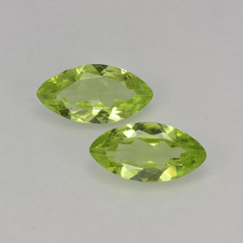 Medium Green Peridot Edelstein - 0.4ct Marquiseschliff (ID: 524267)