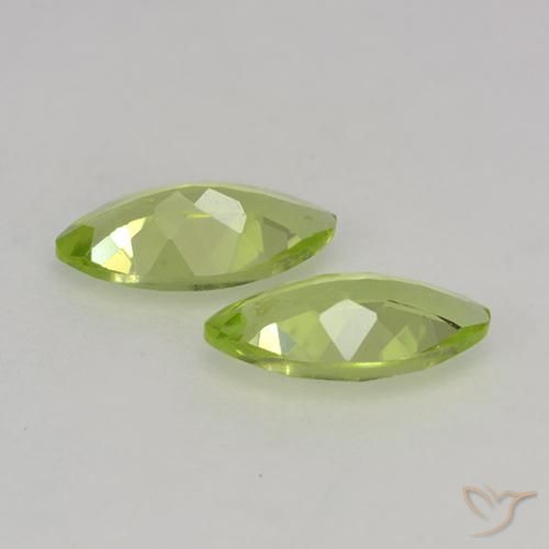 Peridot Gemstones in 6.9 x 3.5 mm Size for Sale, Peridot Stones in Light Green Color