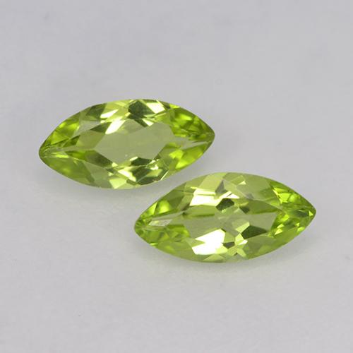 Medium Green Peridot Edelstein - 0.4ct Marquiseschliff (ID: 524874)