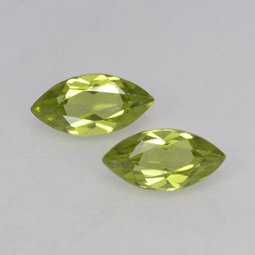 Olive Green Peridot Gem - 0.3ct Marquise Facet (ID: 524875)