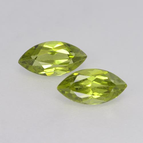 Olive Green Peridot Gem - 0.3ct Marquise Facet (ID: 524877)