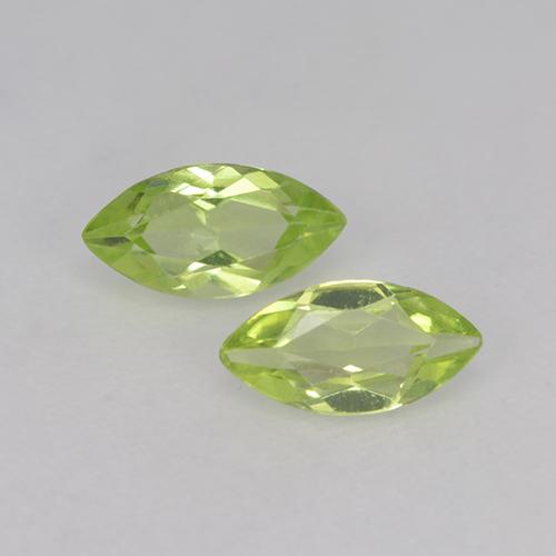 Medium Green Peridot Gem - 0.3ct Marquise Facet (ID: 524883)