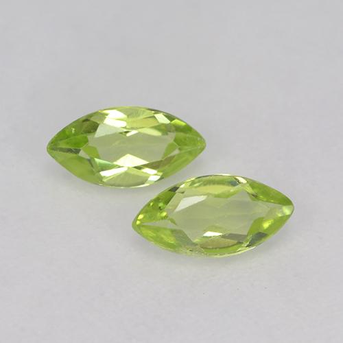 Medium Green Peridot Gem - 0.3ct Marquise Facet (ID: 524885)