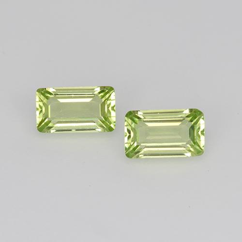Light Lively Green Хризолит Камень - 0.3ct Восьмиугольная ступенчатая огранка (ID: 525123)