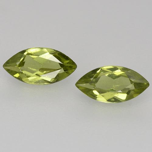 Olive Green Peridot Gem - 0.3ct Marquise Facet (ID: 525307)
