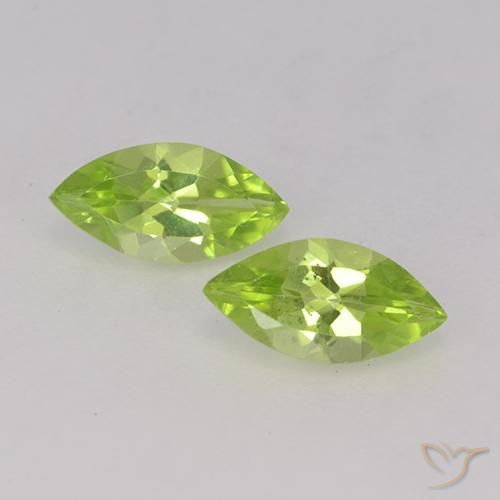 1.13 ct Marquise Cut Peridot, 8.1 x 4.1 mm From China, Photo A