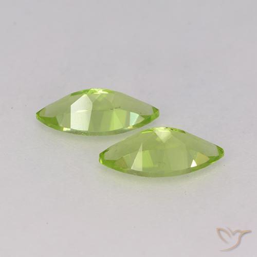 Peridot Gemstones in 8.1 x 4.1 mm Size for Sale, Peridot Stones in Medium Green Color