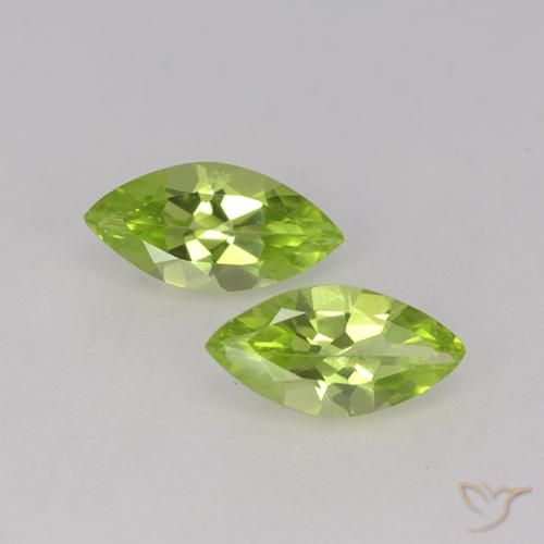 1.06 ct Marquise Cut Peridot, 8.1 x 4 mm From China, Photo A