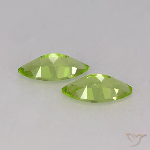Peridot Gemstones in 8.1 x 4 mm Size for Sale, Peridot Stones in Medium Green Color