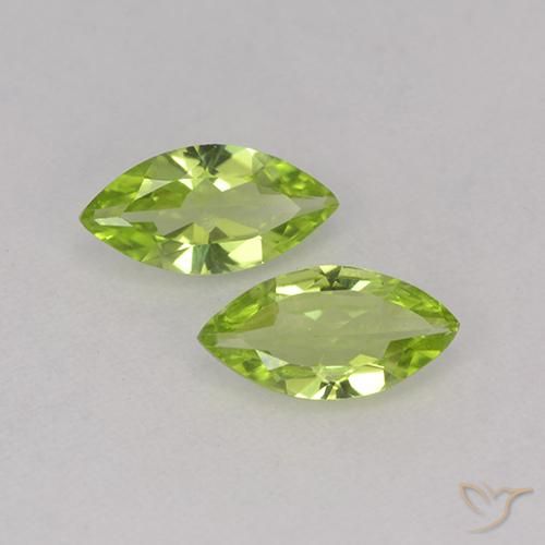 Lively Green Peridot Gem - 0.5ct Marquise Facet (ID: 525534)
