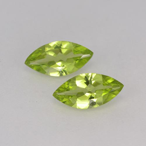 Ярко-зеленый Хризолит Камень - 0.5ct Фасетная Маркиза (ID: 525538)