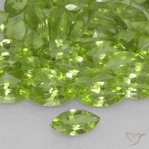 8.55 ctw Green Peridot Stones, Natural Peridot in Marquise Facet Shape for Sale