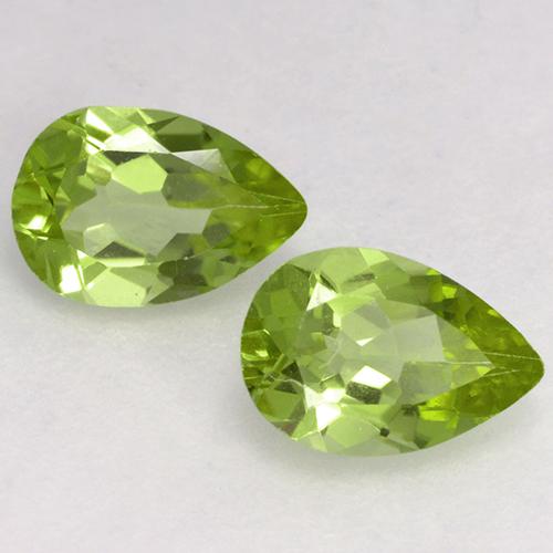Medium Green Peridot Gem - 0.4ct Pear Facet (ID: 526648)