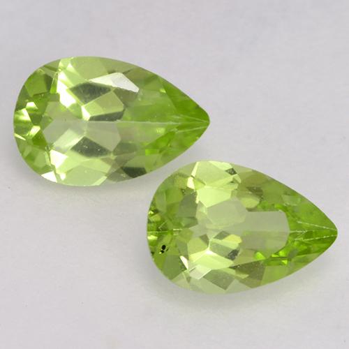 Medium Green Peridot Gem - 0.4ct Pear Facet (ID: 526652)