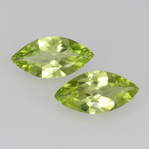 Medium Green Peridot Gem - 0.5ct Marquise Facet (ID: 526657)