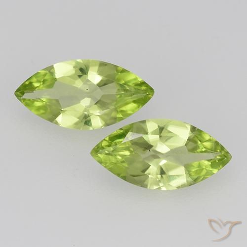 0.94ctw Natural Medium Green Peridot, Marquise, VVS-VS