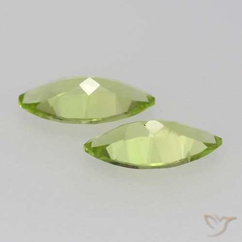 Peridot Gemstones in 8.1 x 4.1 mm Size for Sale, Peridot Stones in Medium Green Color