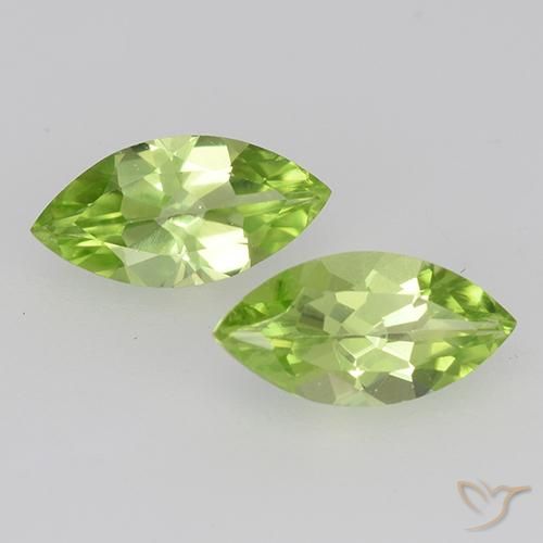 1.08 ct Marquise Cut Peridot, 8.1 x 4.1 mm From China, Photo A
