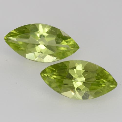 Verde vivo Peridoto Gema - 0.6ct Forma marquesa (ID: 526666)