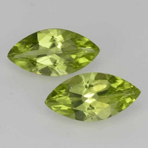 Ярко-зеленый Хризолит Камень - 0.5ct Фасетная Маркиза (ID: 526668)